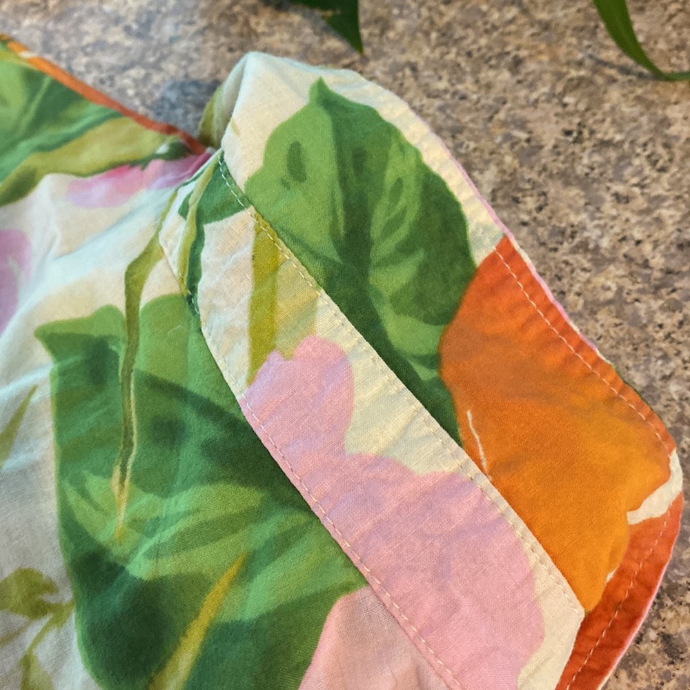 Caribbean Joe Floral Lightweight Cotton Short Sleeve Top Small - Picture 12 of 14